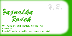 hajnalka rodek business card